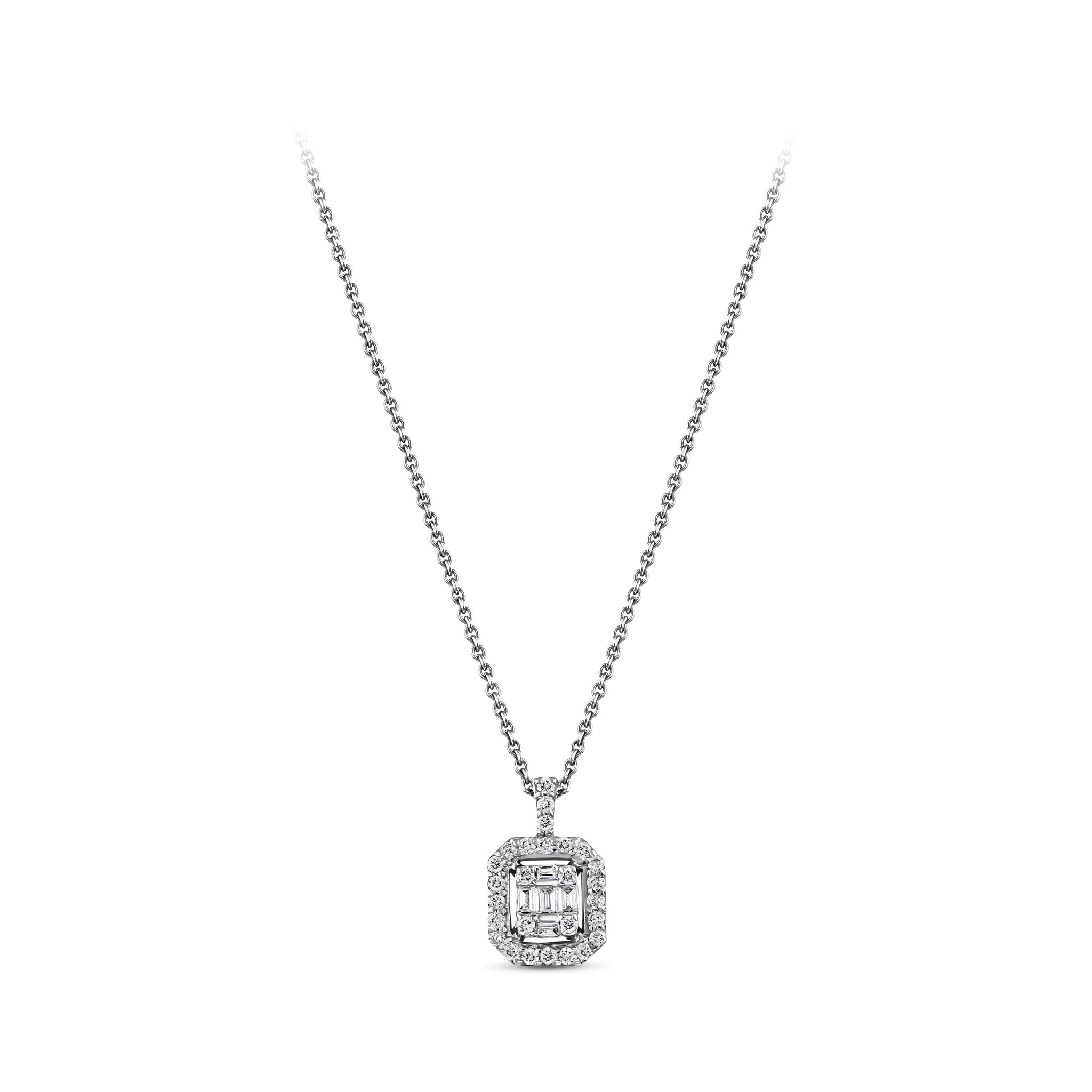 Diamond Baguette Necklace