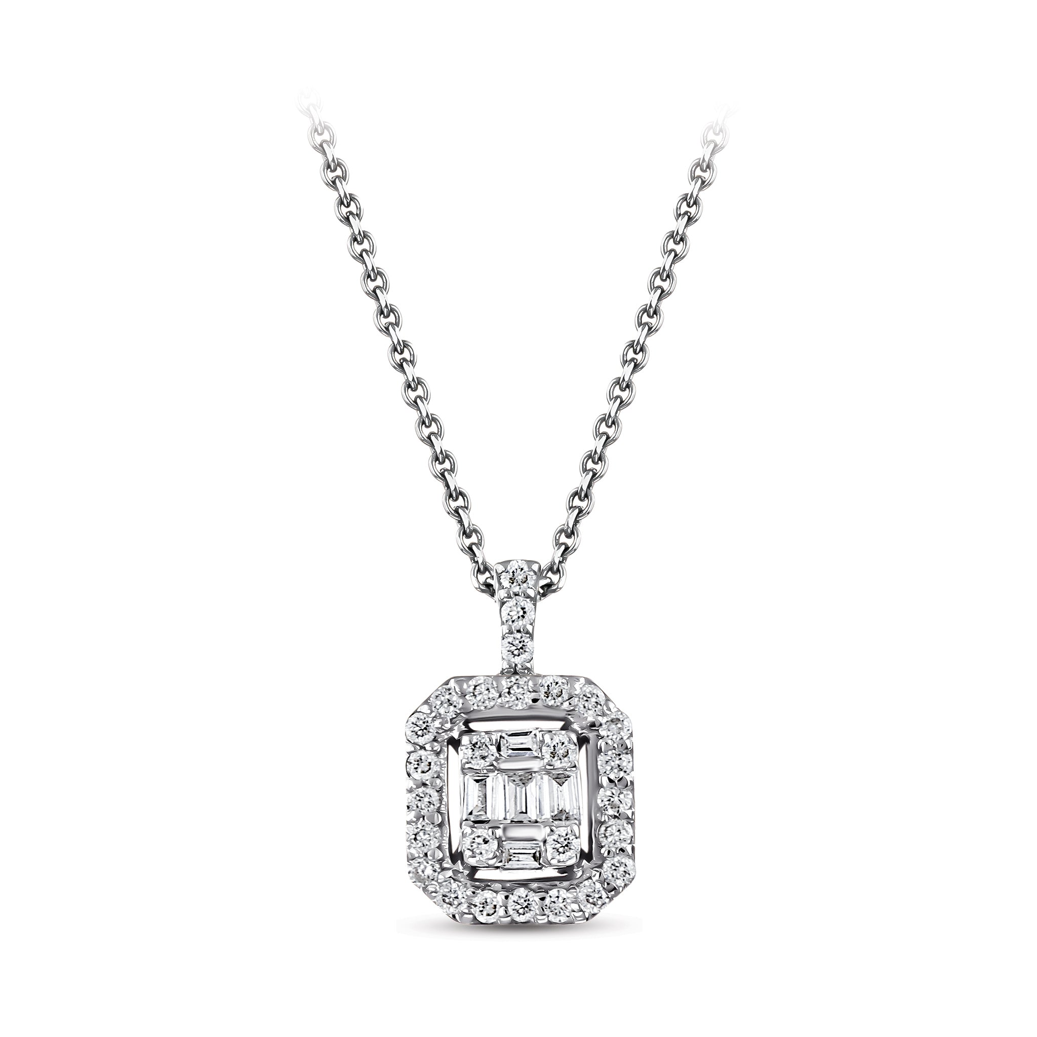 Diamond Baguette Necklace