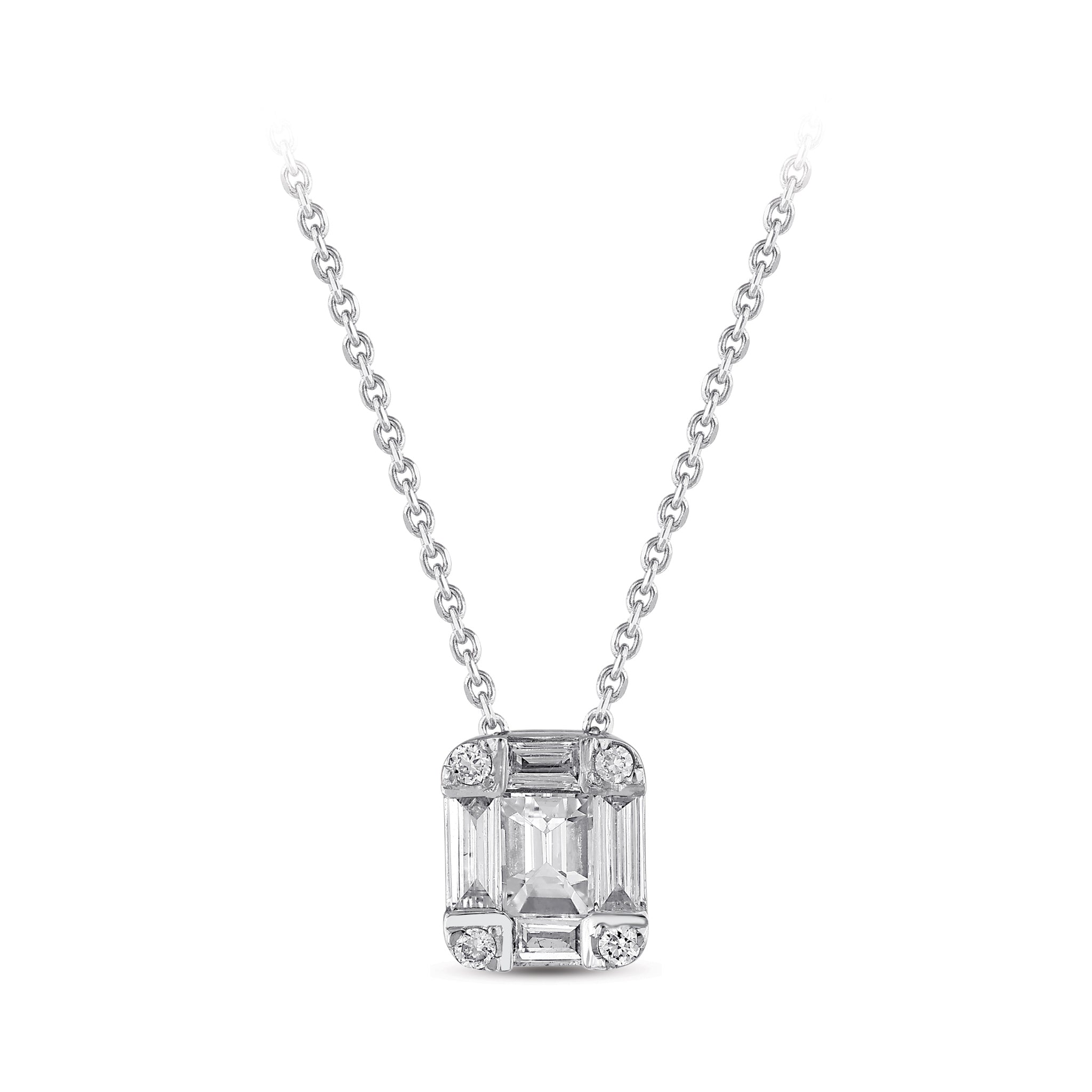 Baguette Diamond Necklace