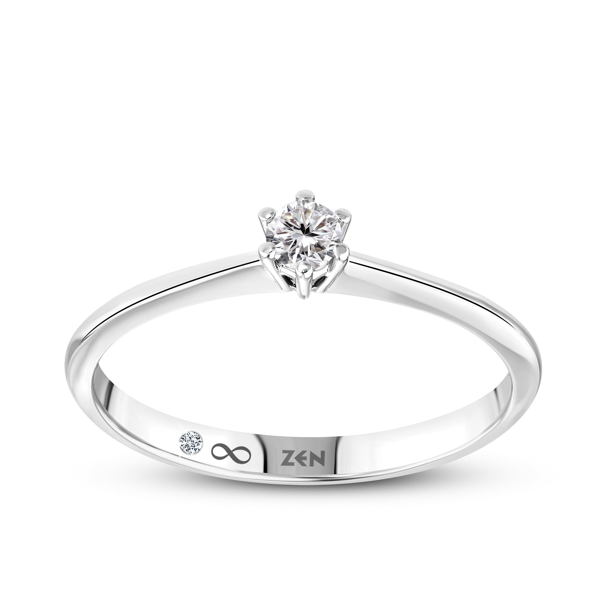 Solitaire Diamond Engagement Ring