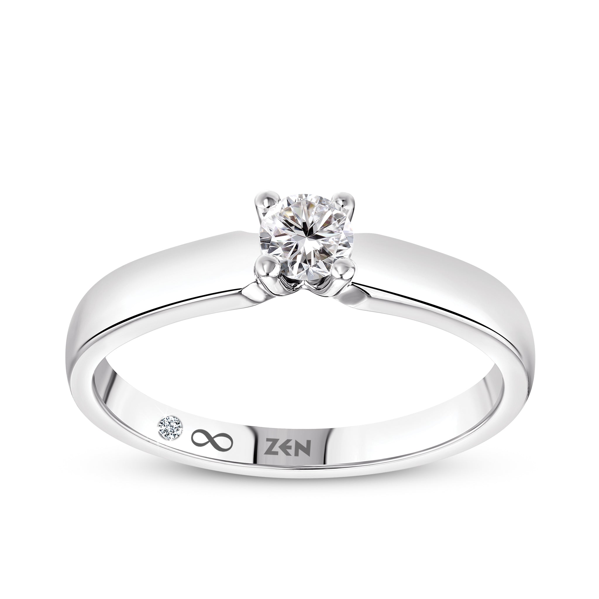 Solitaire Diamond Engagement Ring