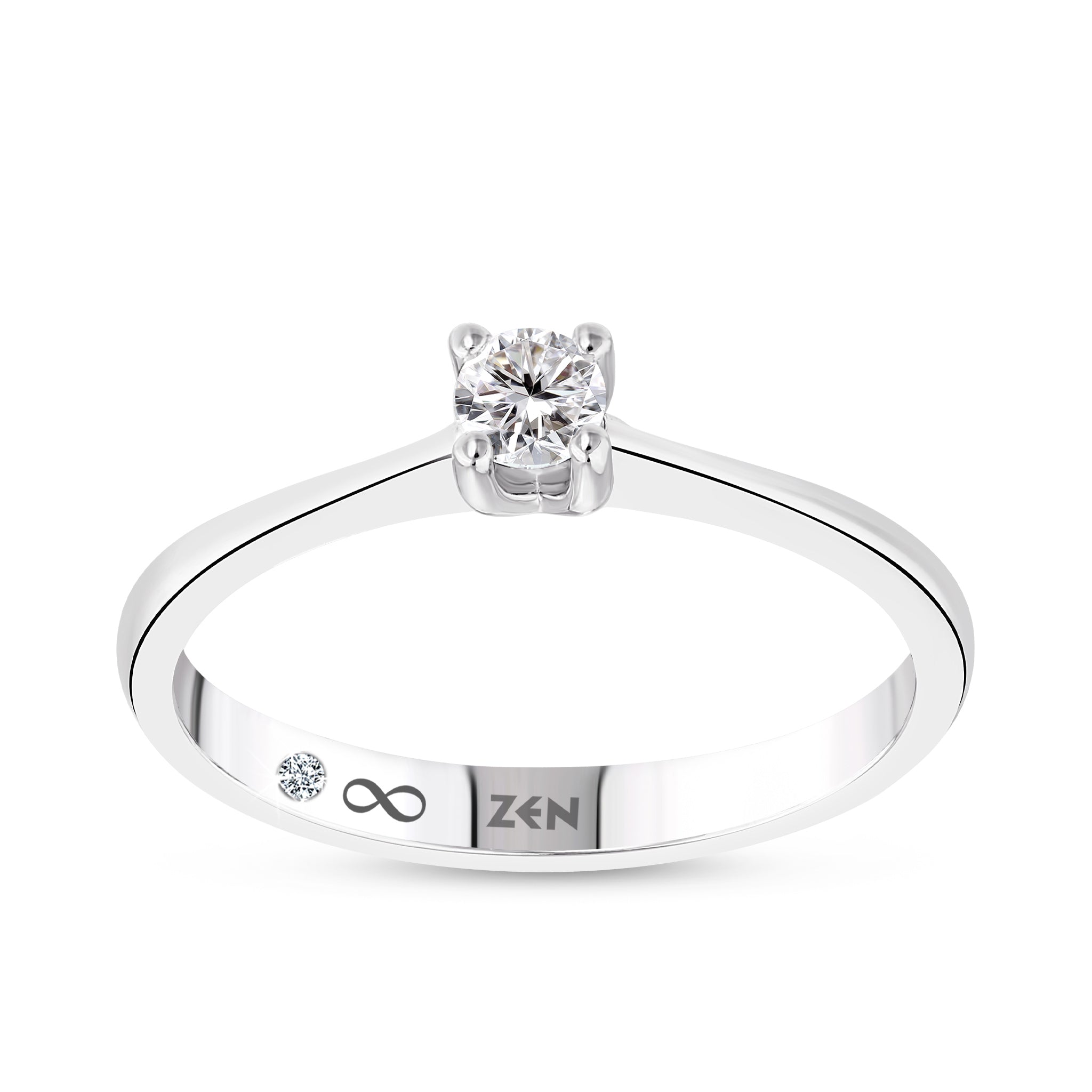 Solitaire Diamond Engagement Ring