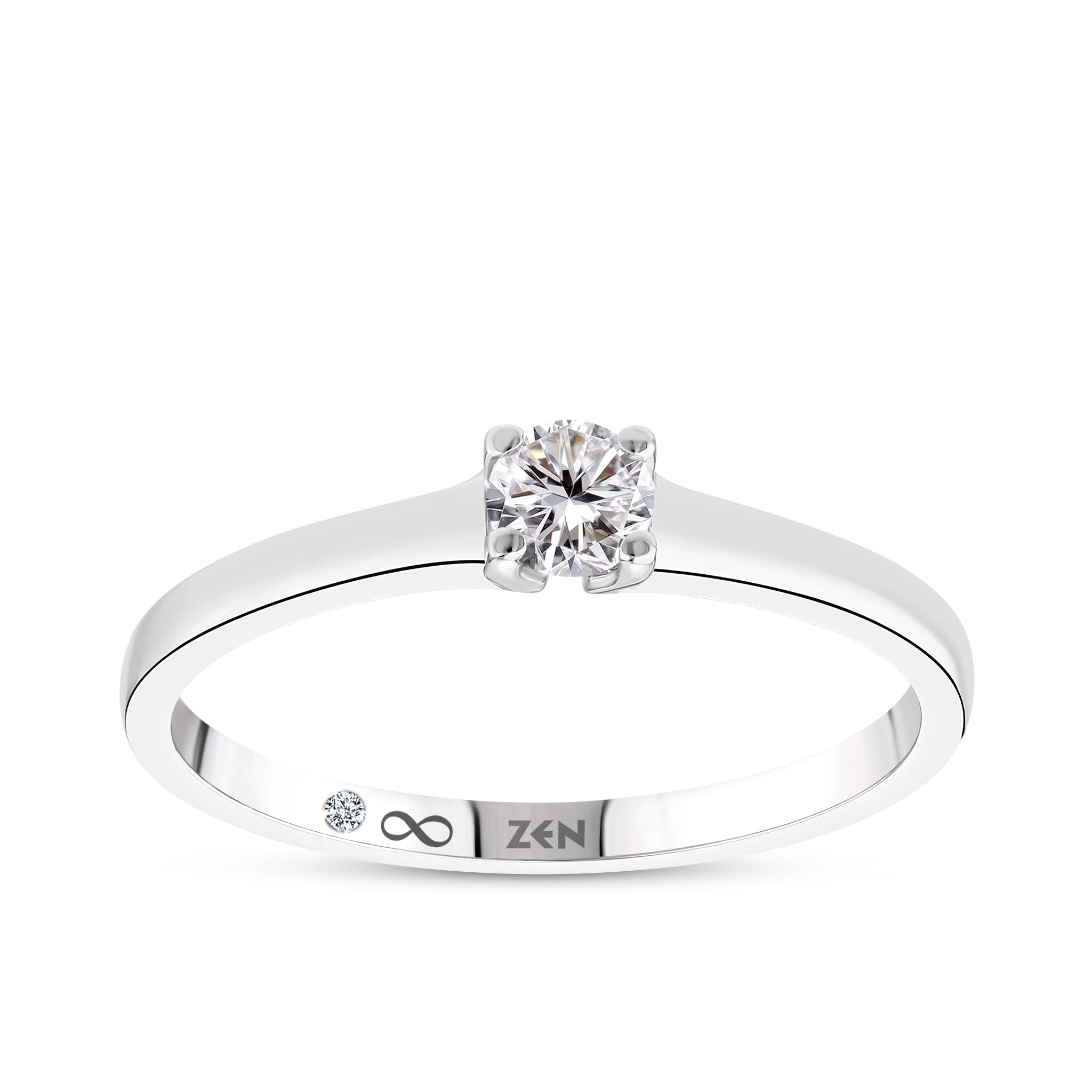 Solitaire Diamond Engagement Ring