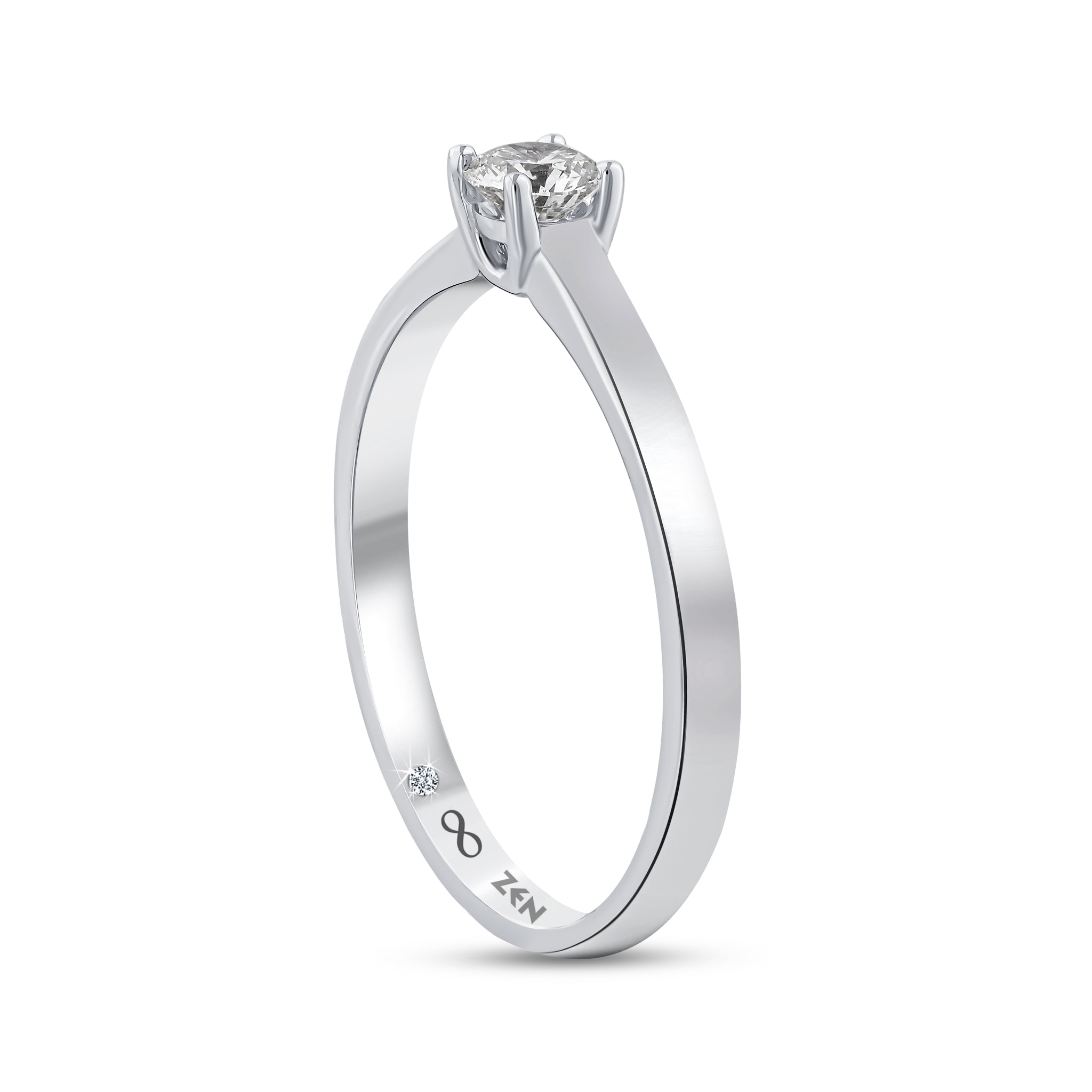 Solitaire Diamond Engagement Ring