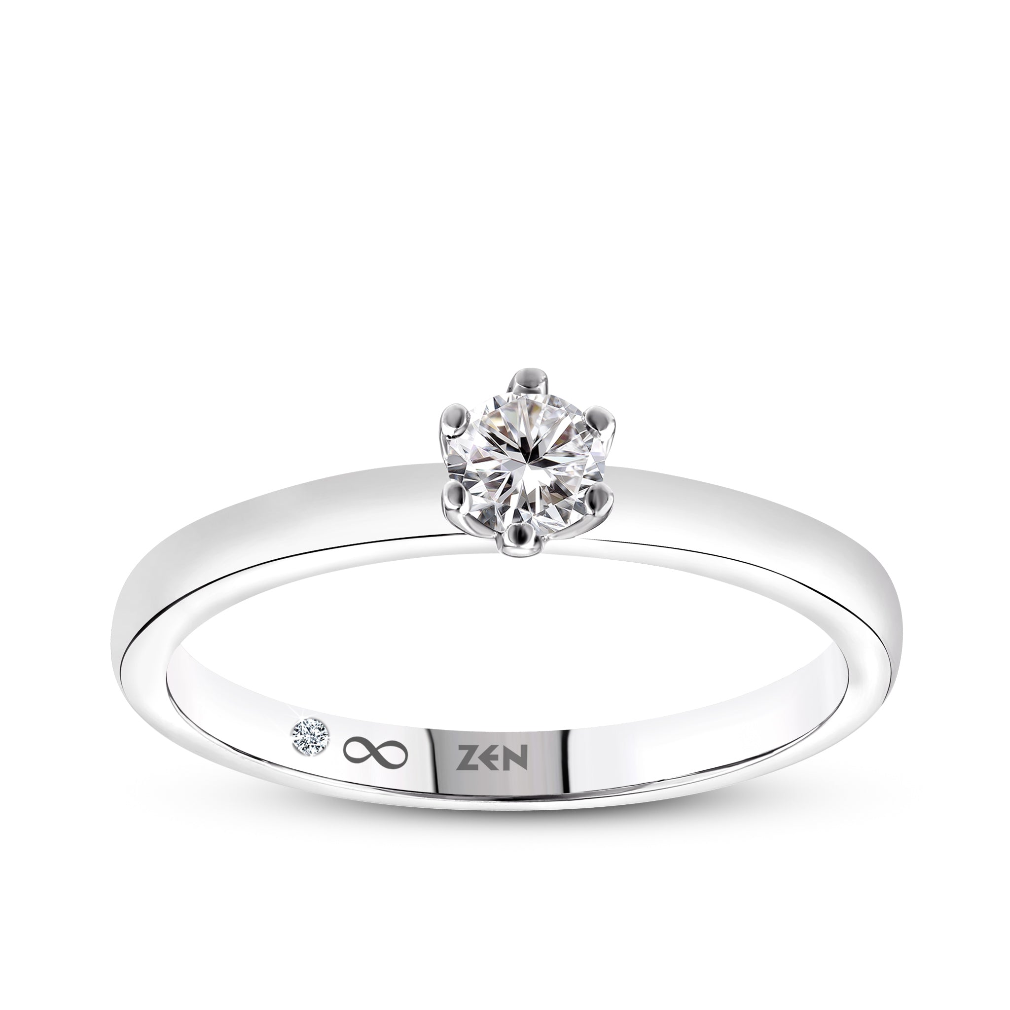 Solitaire Diamond Engagement Ring