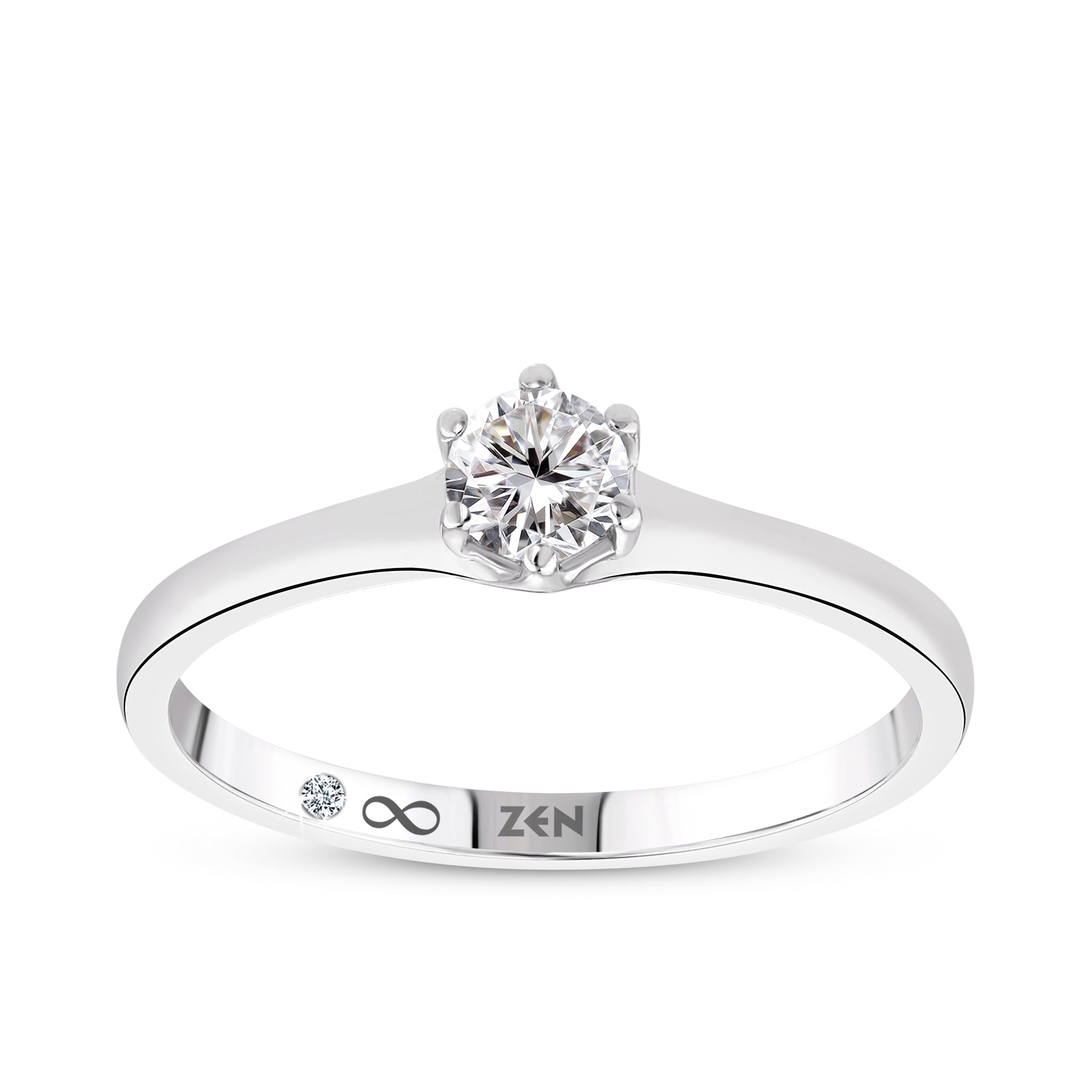 Solitaire Diamond Engagement Ring