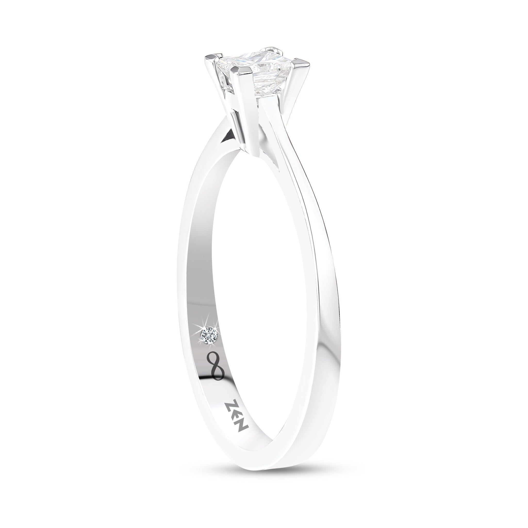 Solitaire Princess Diamond Engagement Ring