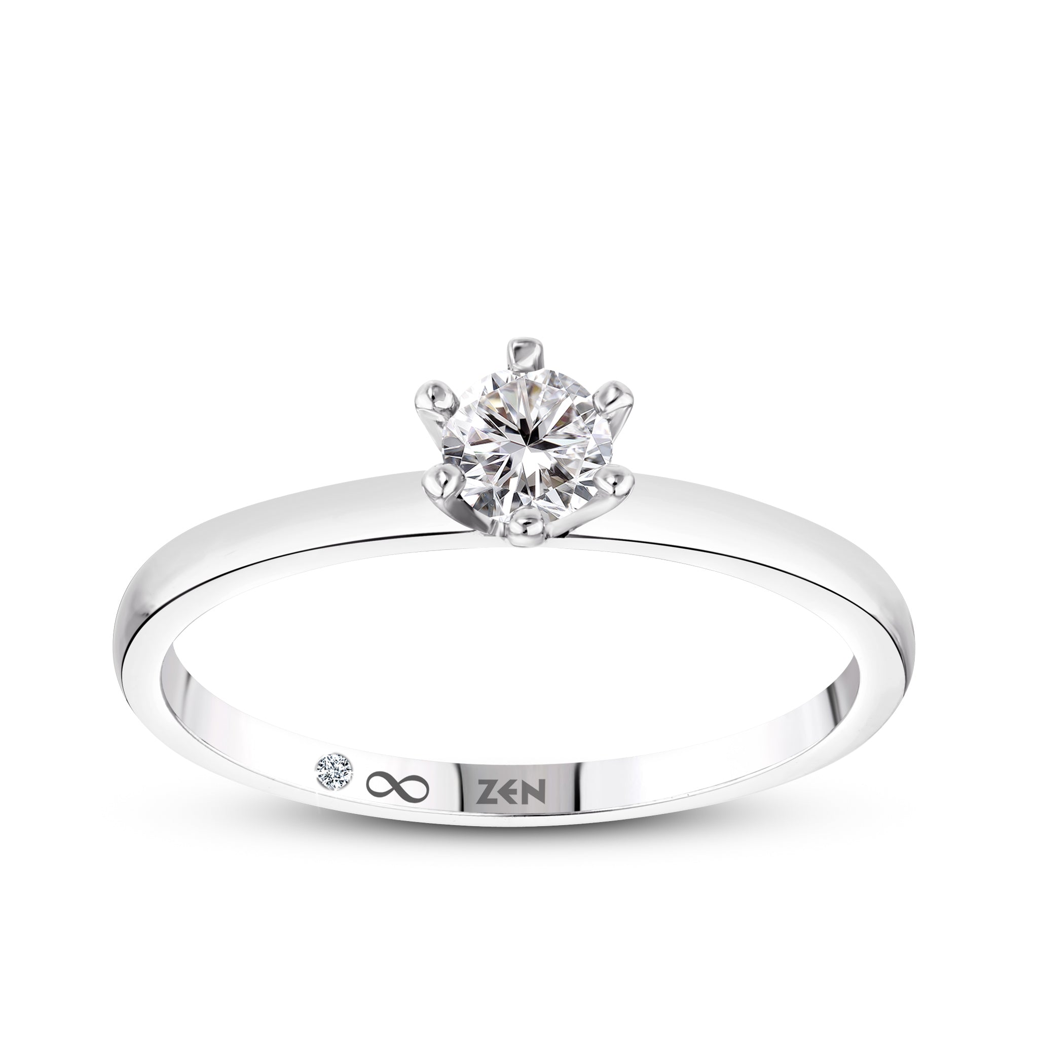 Solitaire Diamond Engagement Ring