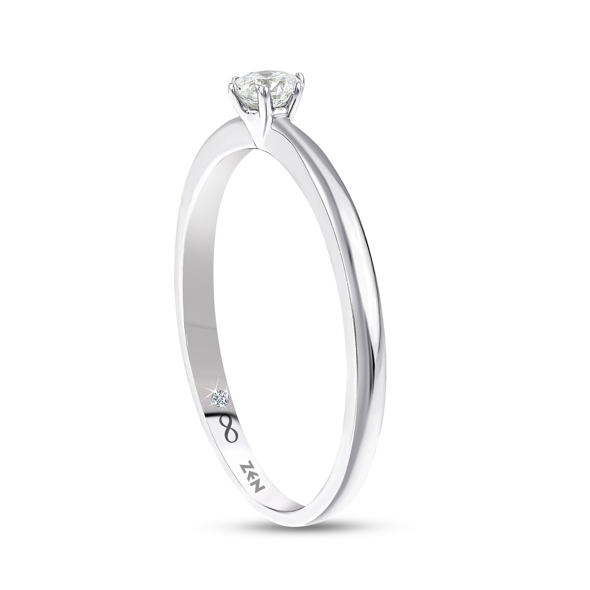 Solitaire Diamond Engagement Ring