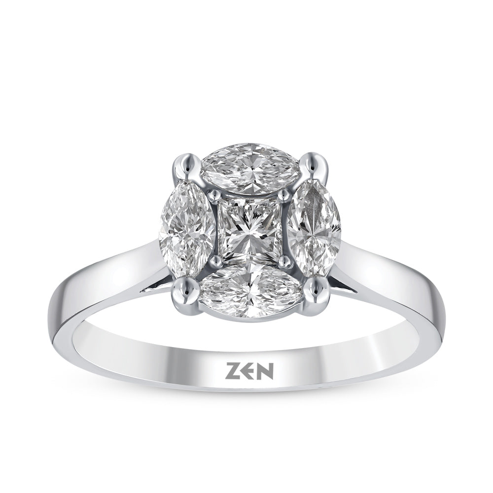 Modern Diamond Engagement Ring