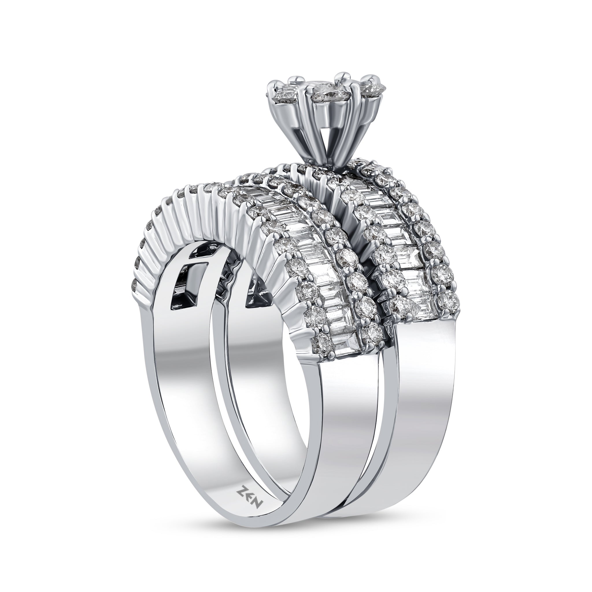 Twins Diamond Engagement Ring