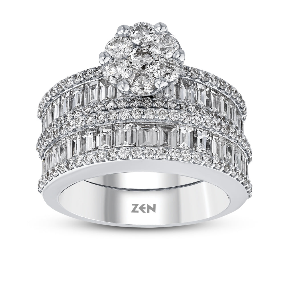 Twins Diamond Engagement Ring