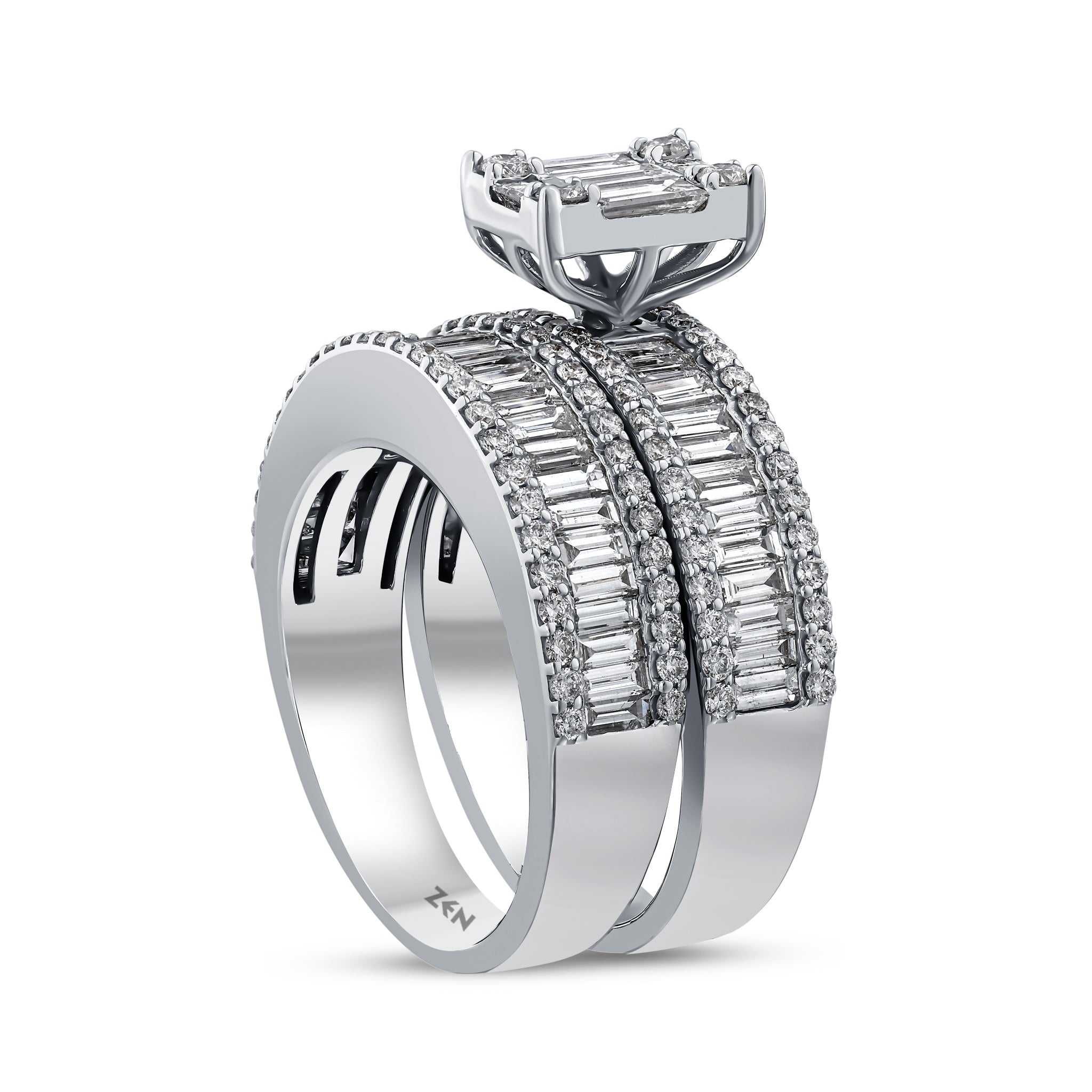 Twins Diamond Engagement Ring