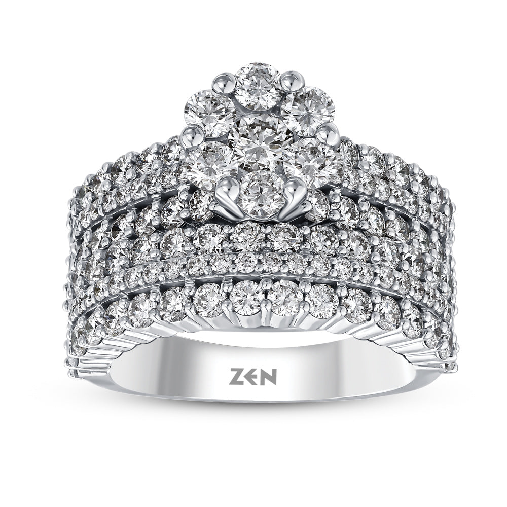 Twins Diamond Engagement Ring