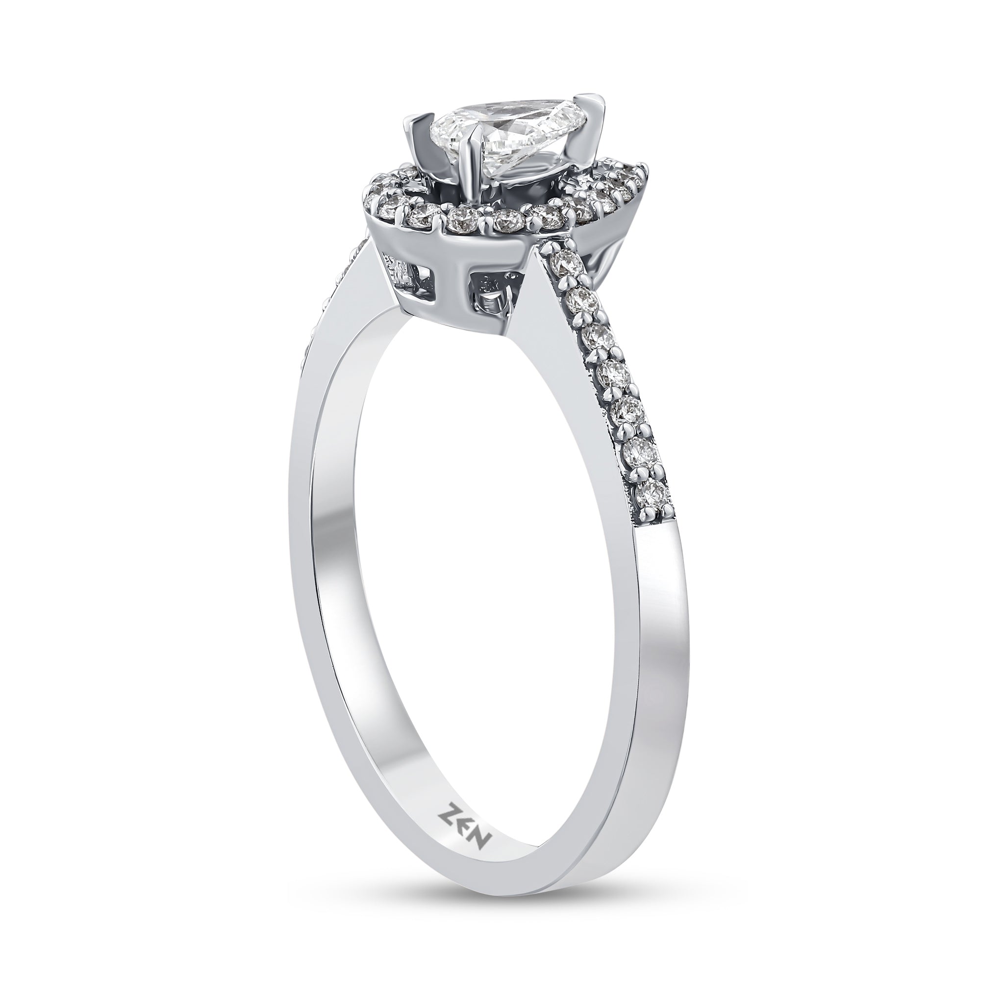 Side Stone Diamond Engagement Ring