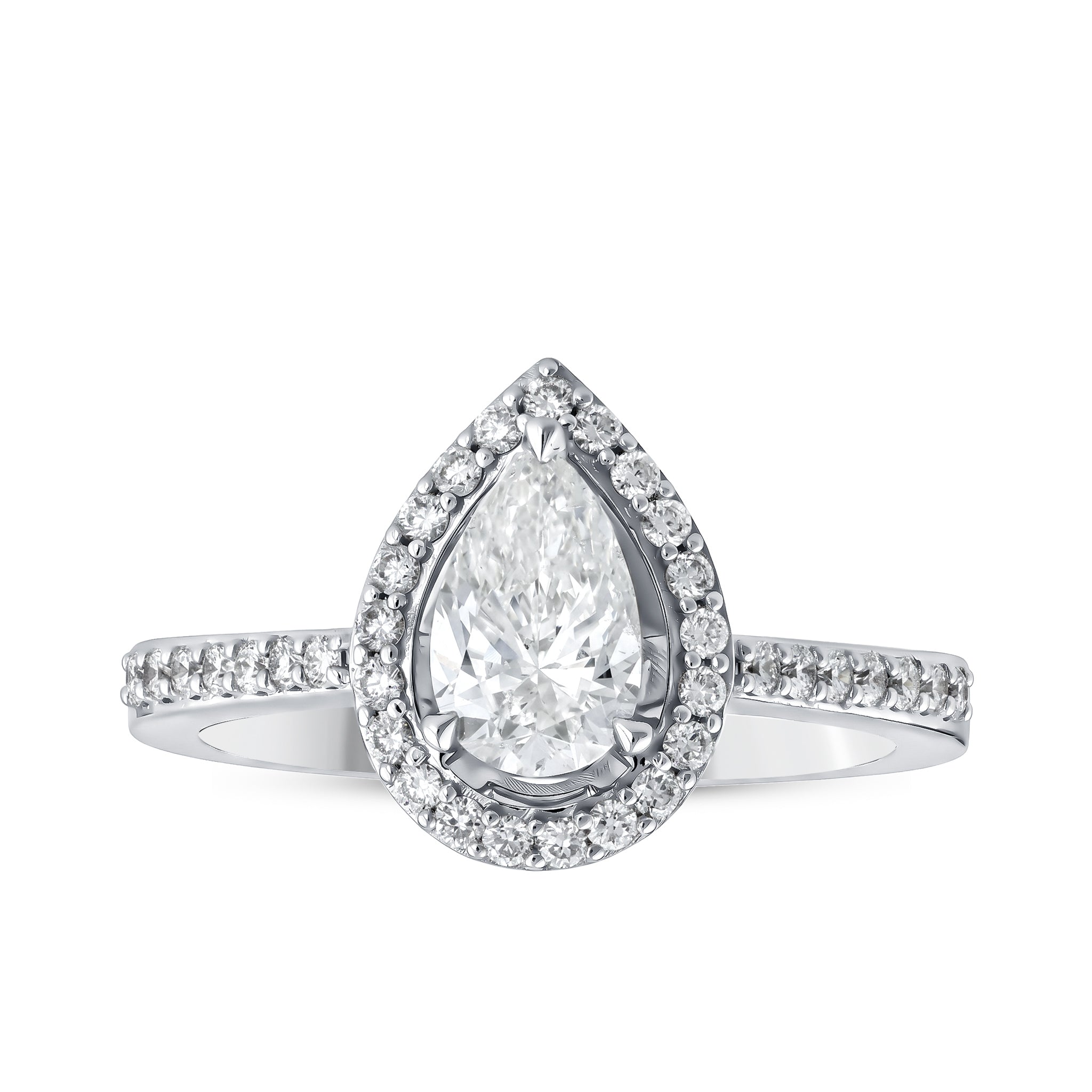 Diamond Side Stone Engagement Ring