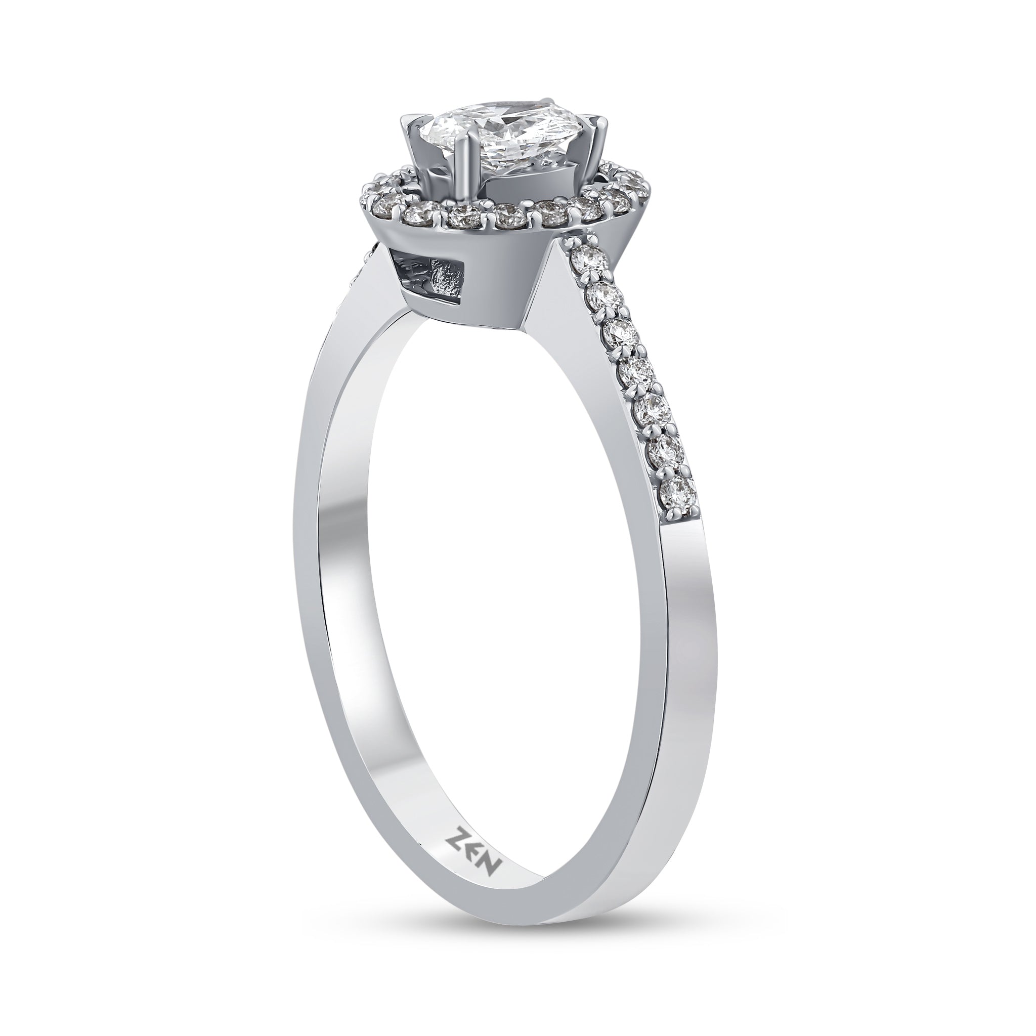 Side Stone Diamond Engagement Ring