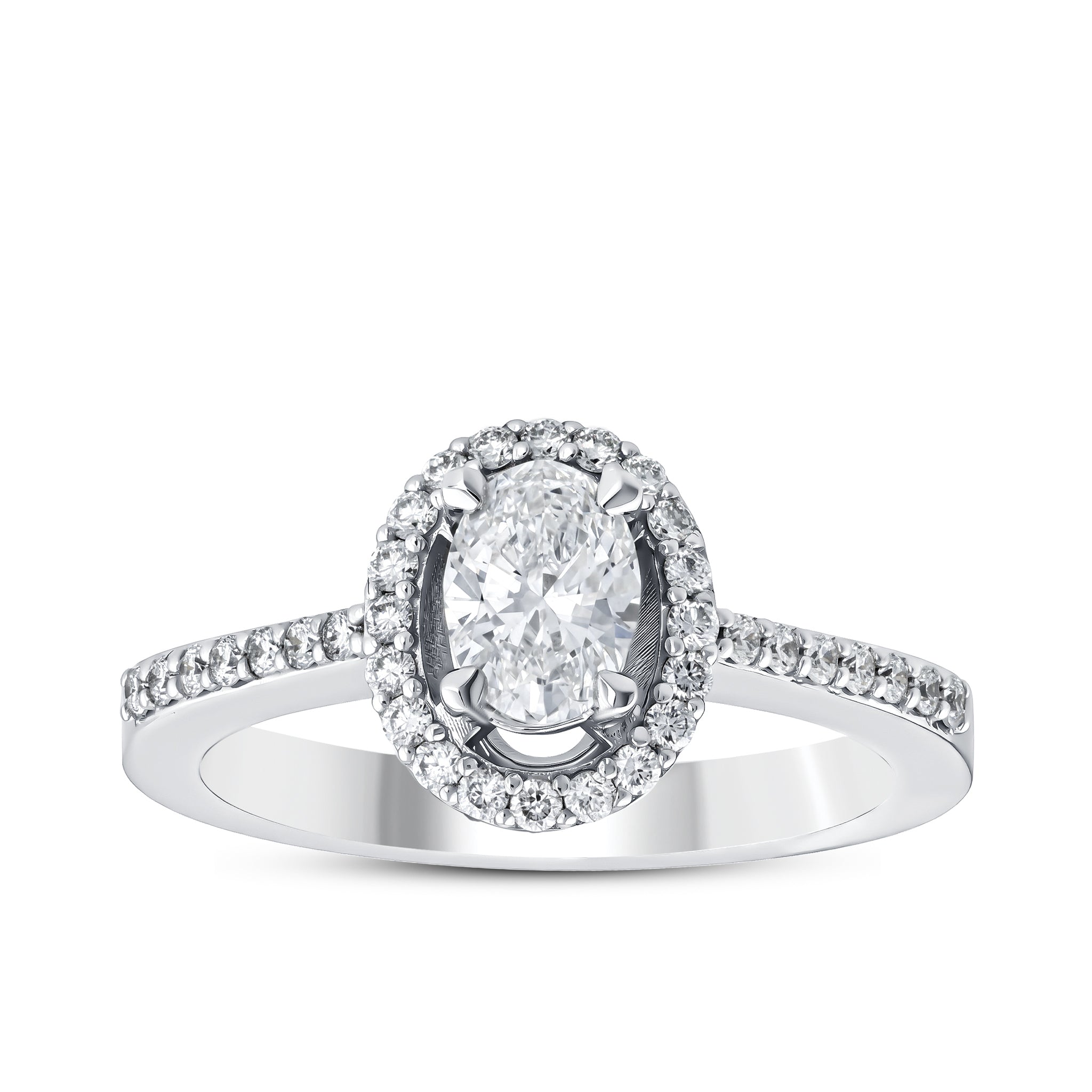 Diamond Side Stone Engagement Ring