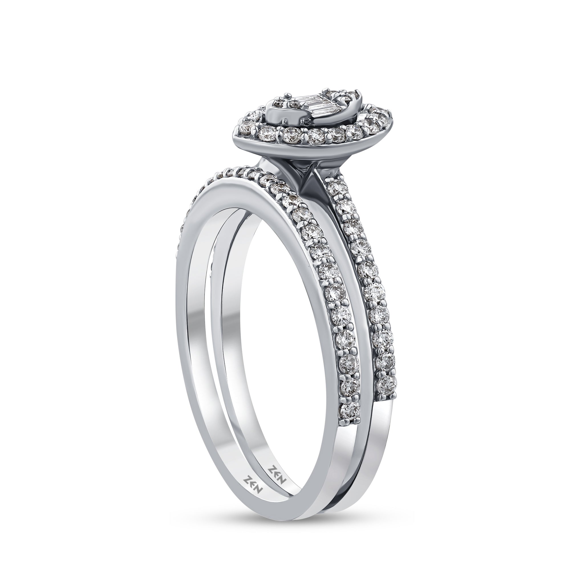 Twins Diamond Engagement Ring