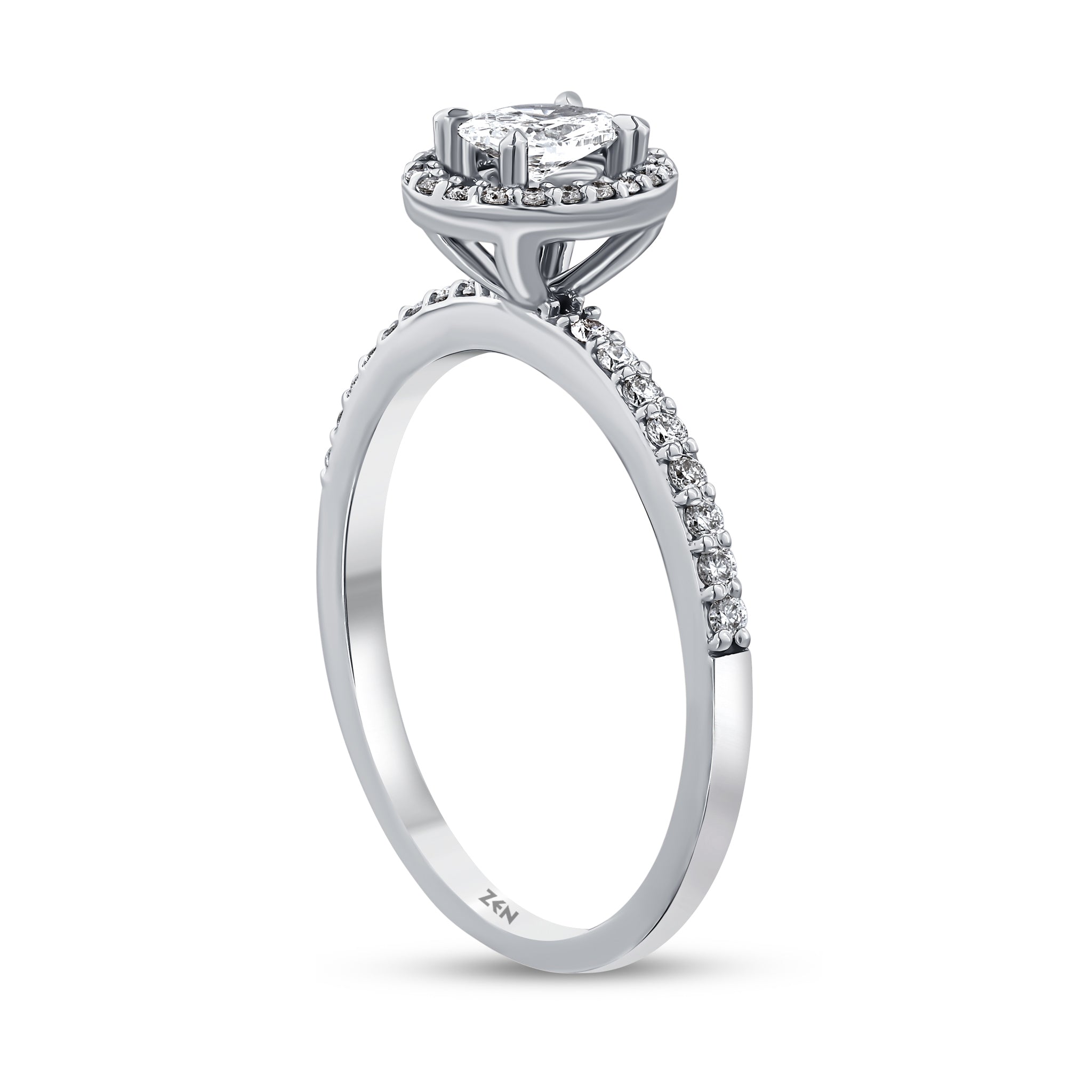 Side Stone Diamond Engagement Ring