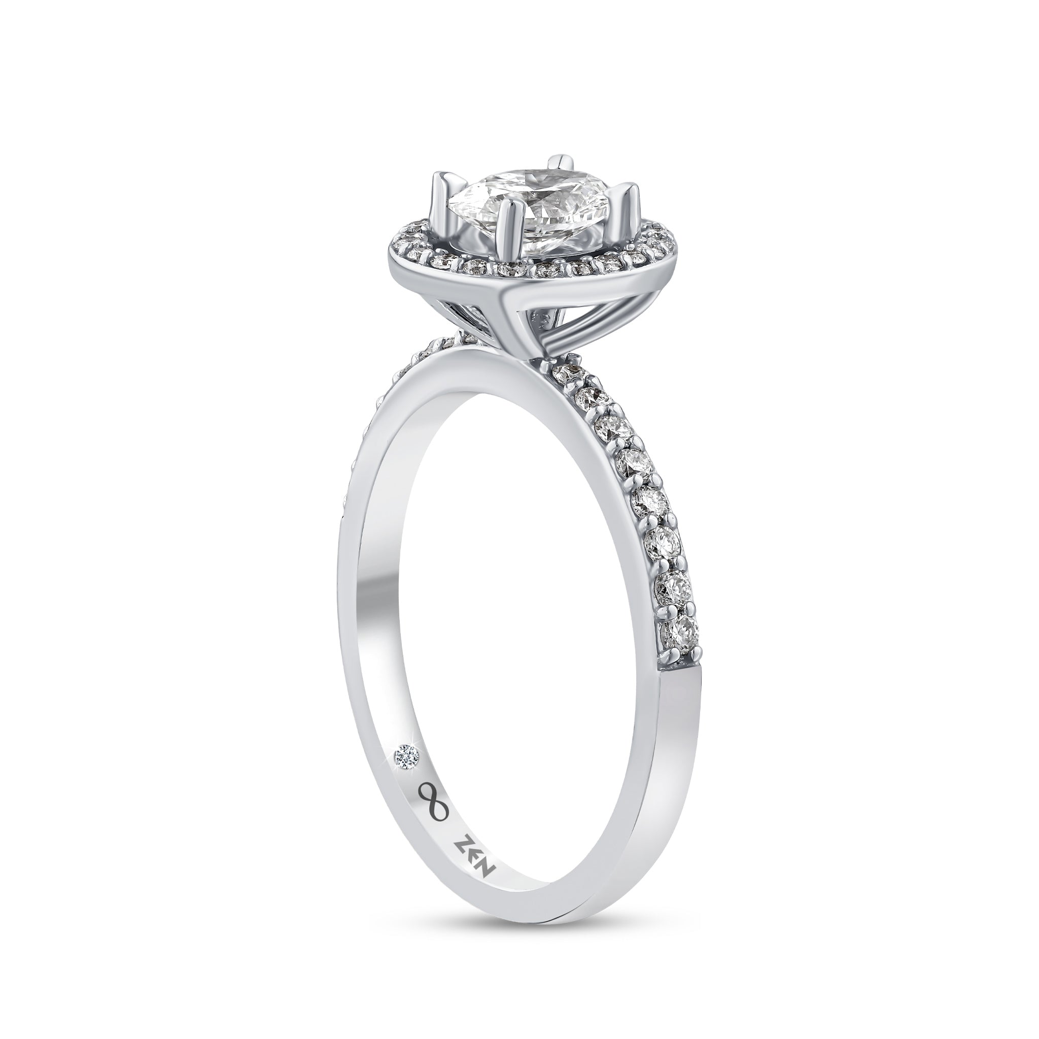 Side Stone Diamond Engagement Ring