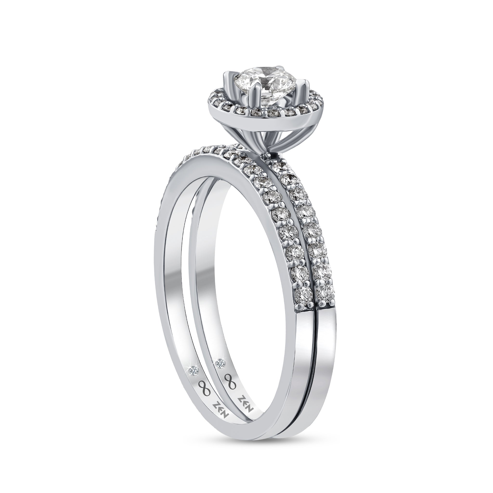 Twins Diamond Engagement Ring
