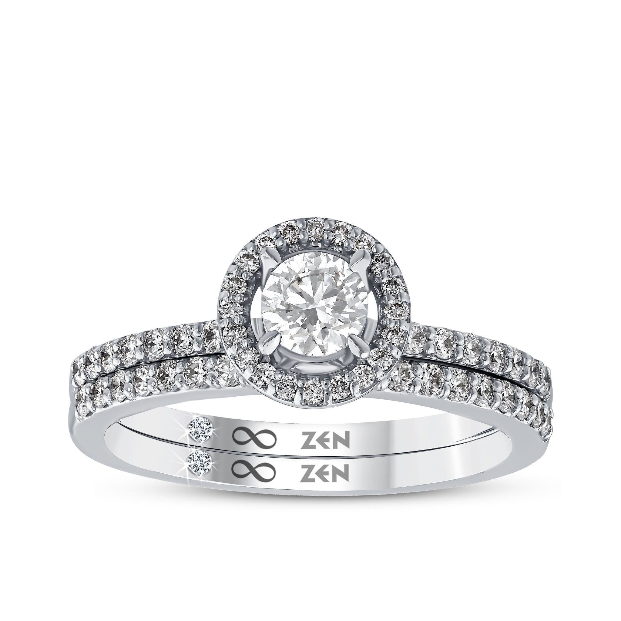 Twins Diamond Engagement Ring