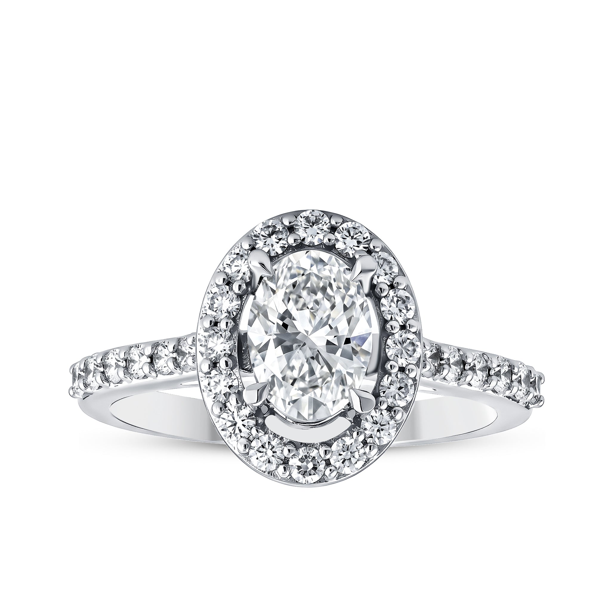 Diamond Side Stone Engagement Ring