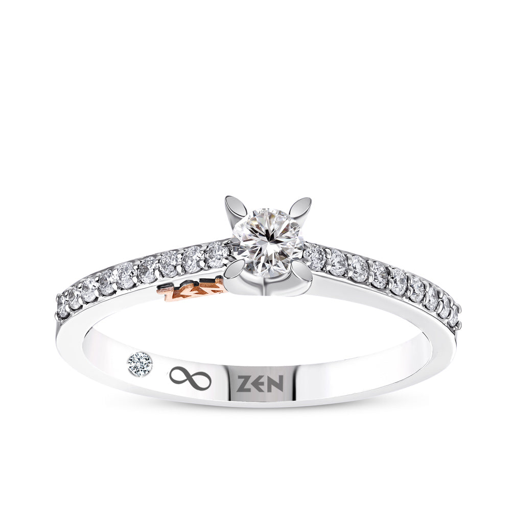 Side Stone Diamond Engagement Ring