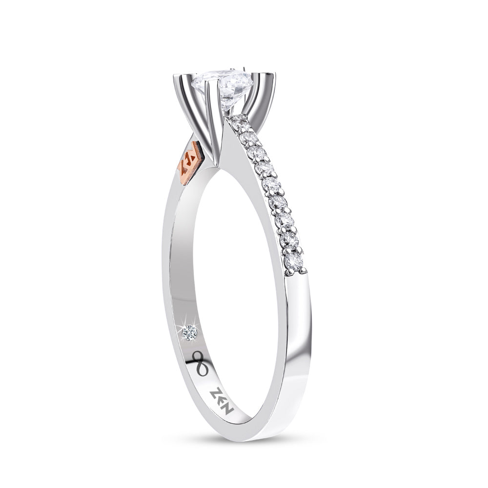 Side Stone Diamond Engagement Ring