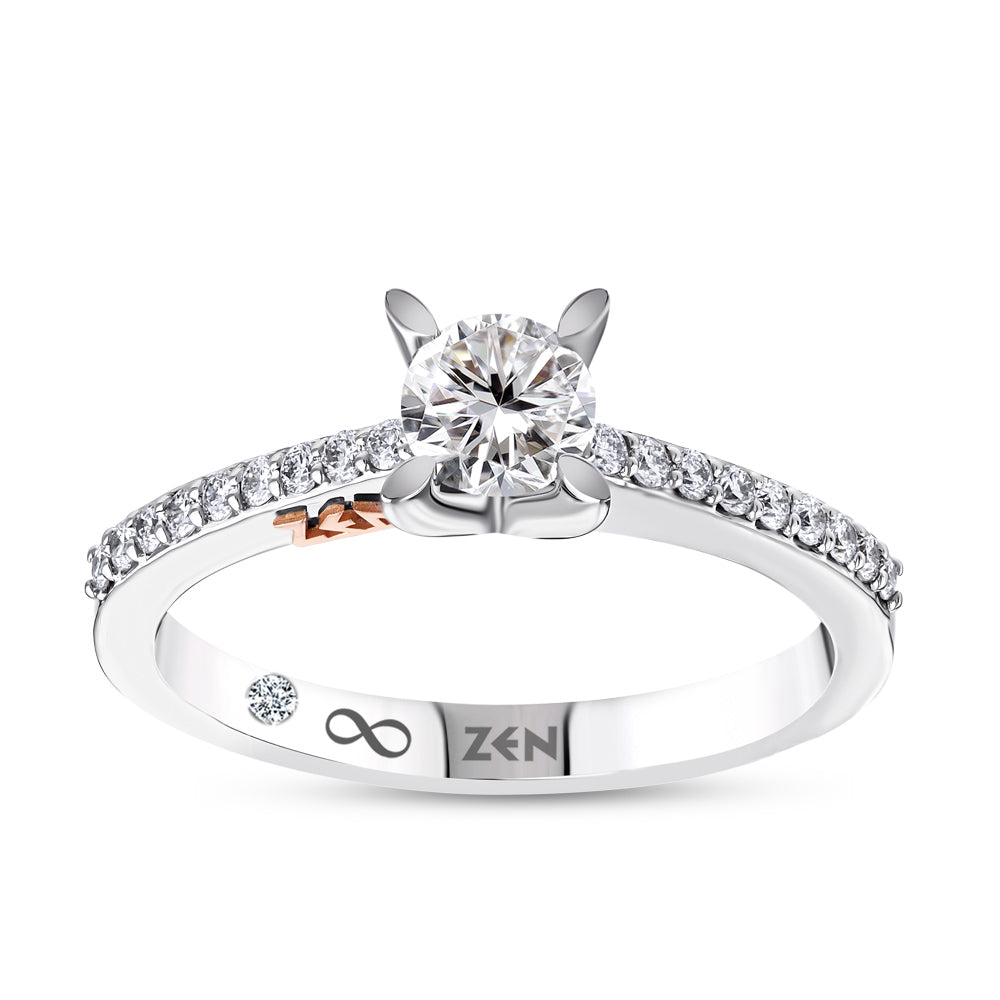 Side Stone Diamond Engagement Ring