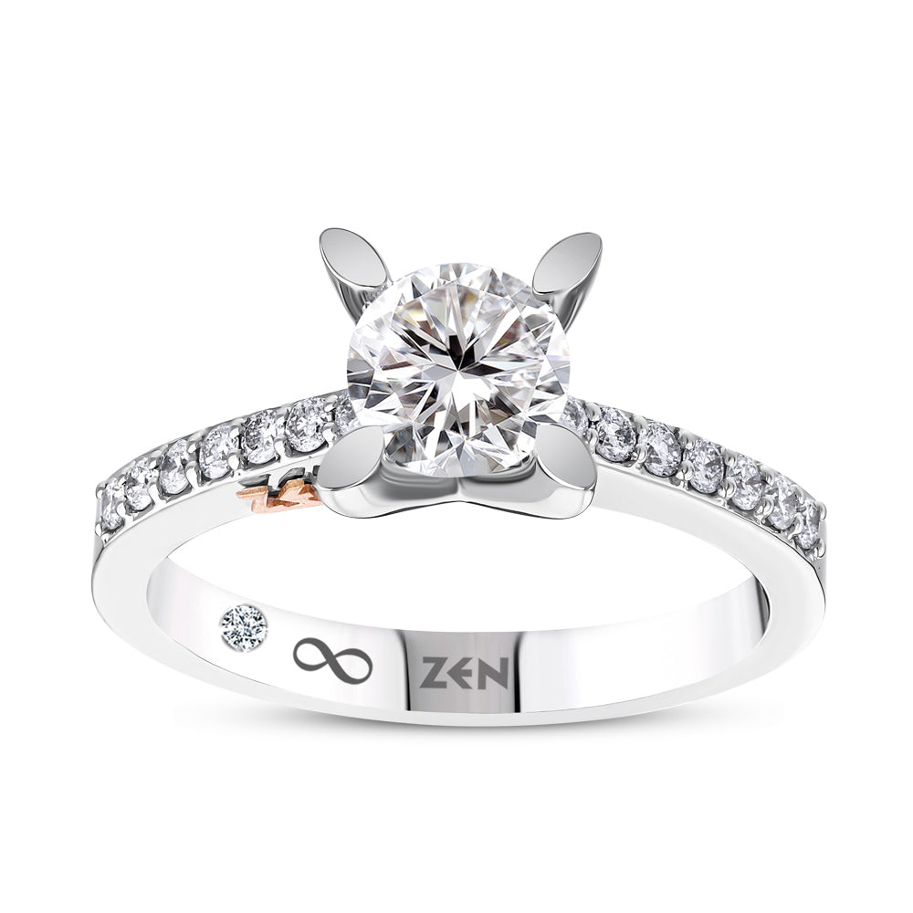 Side Stone Diamond Engagement Ring