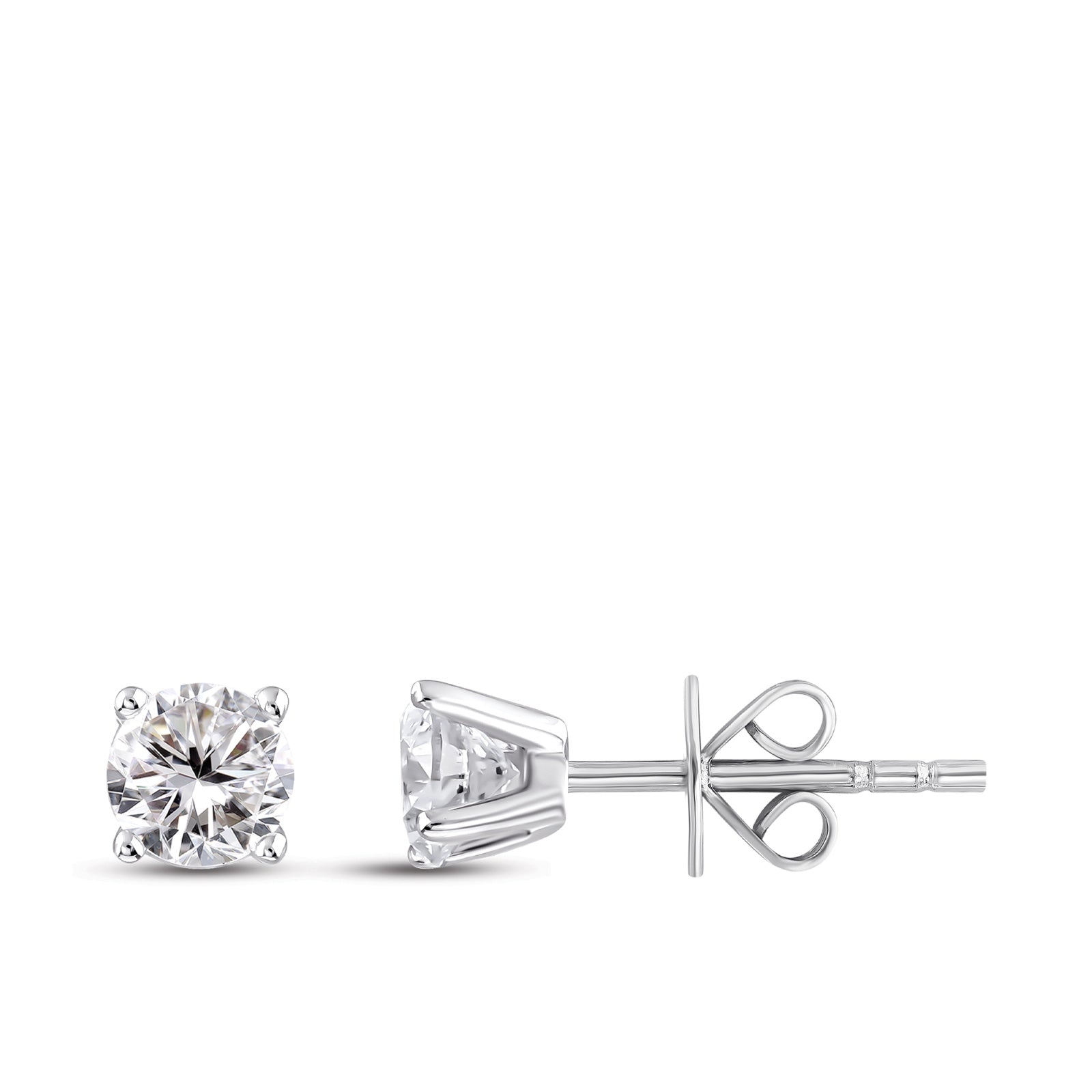 Diamond Solitaire Stud Earrings