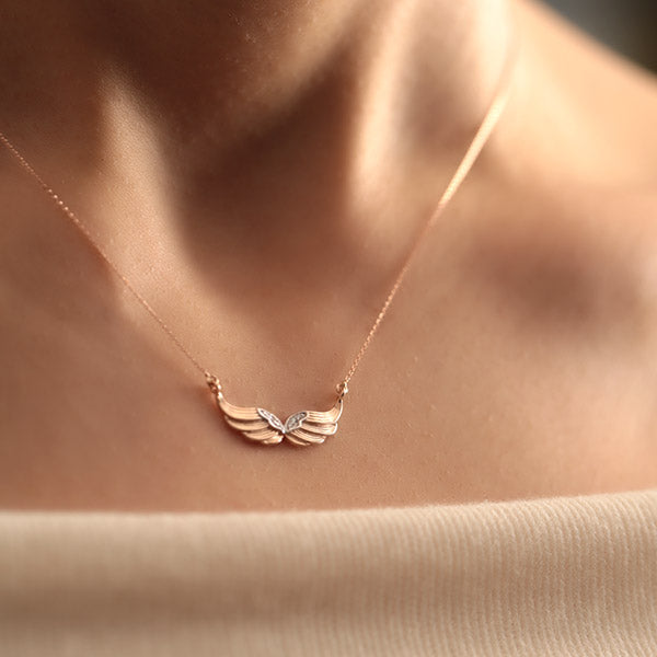 Angel Wing Diamond Necklace
