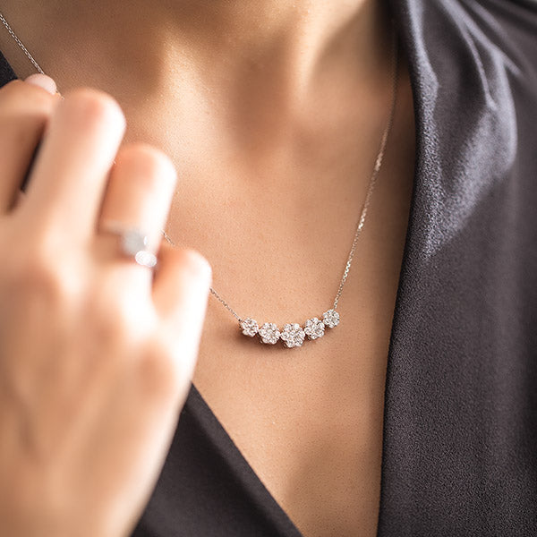 Halo Diamond Necklace