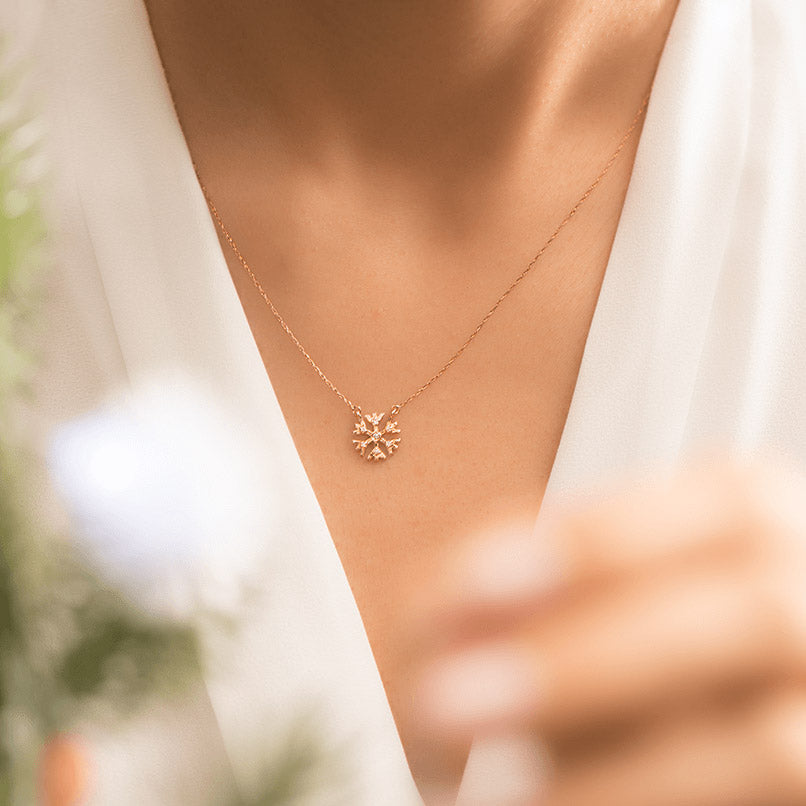 Snowflake Diamond Necklace