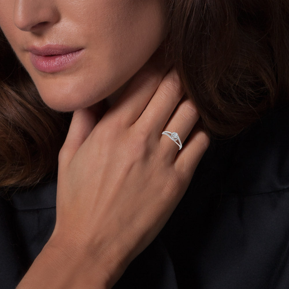 Halo Diamond Engagement Ring