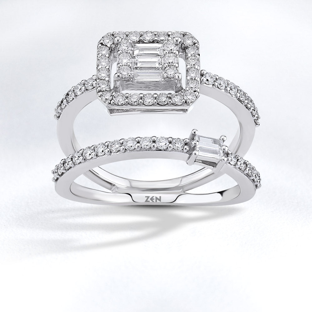 Duet Baguette Diamond Ring