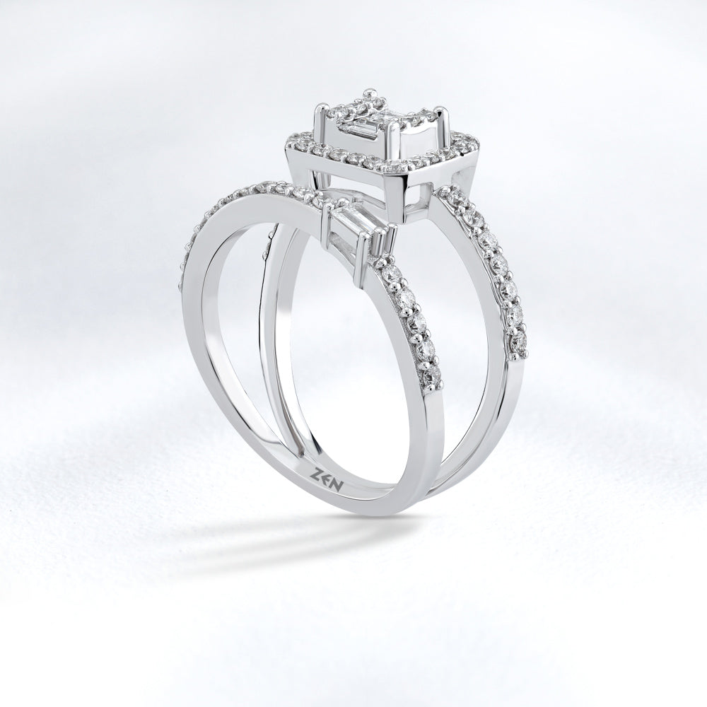 Duet Baguette Diamond Ring