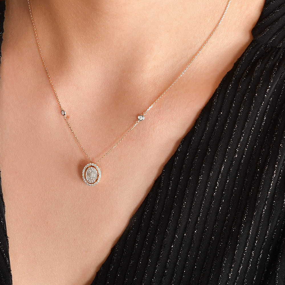 Baguette Diamond Necklace