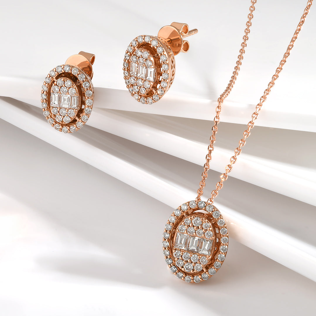 Baguette Diamond Necklace