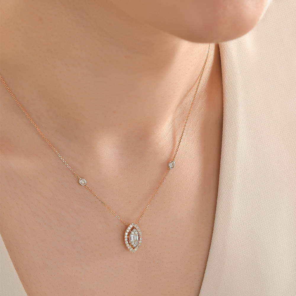 Baguette Diamond Necklace