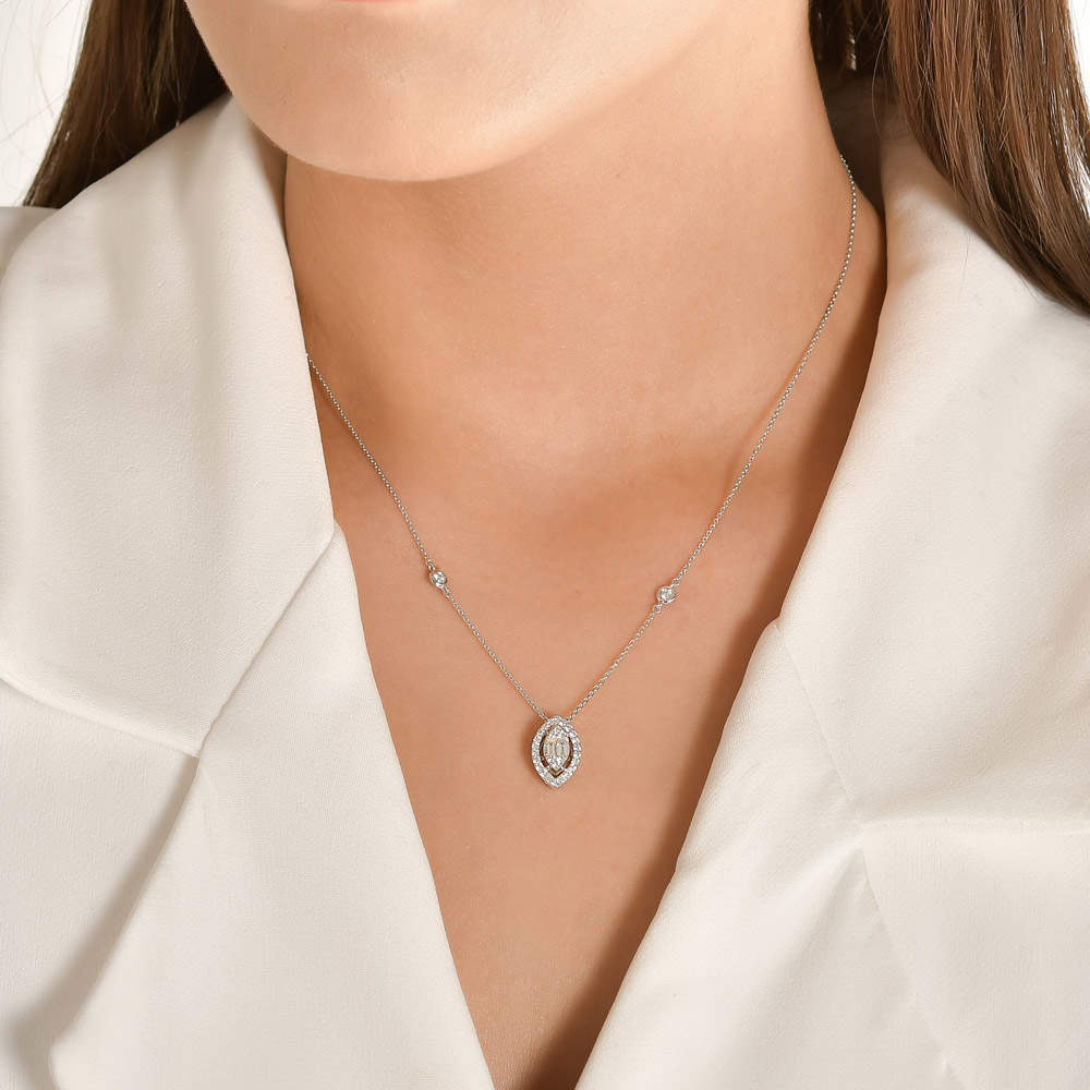 Baguette Diamond Necklace