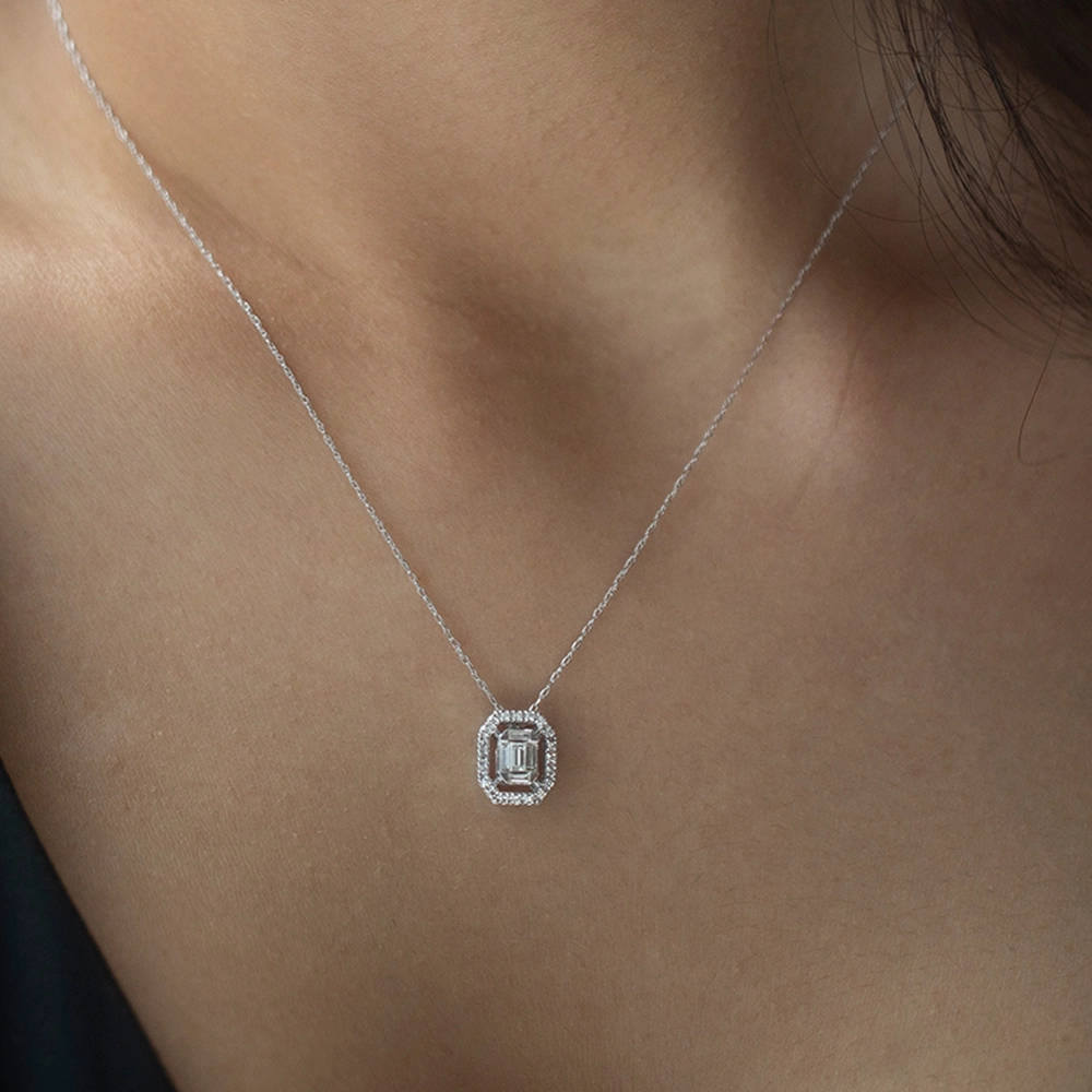 Baguette Diamond Necklace