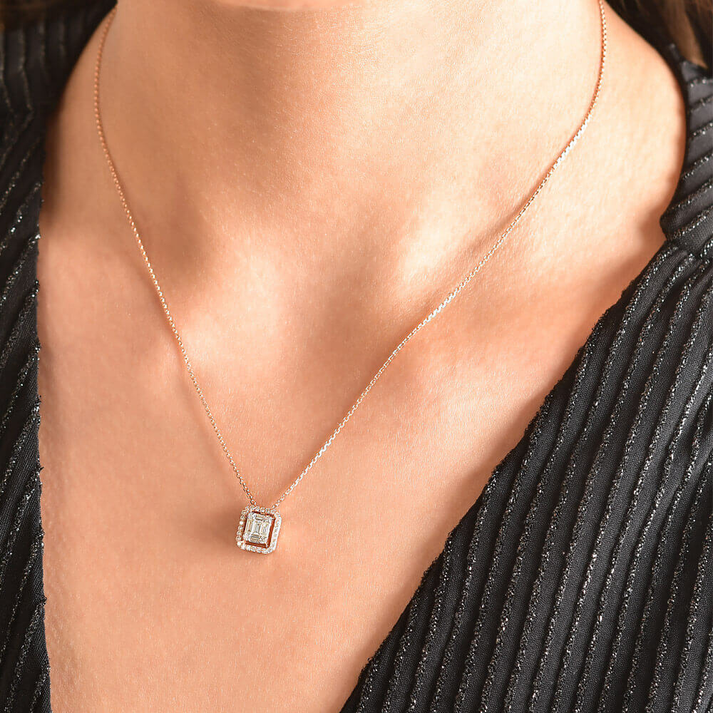 Baguette Diamond Necklace