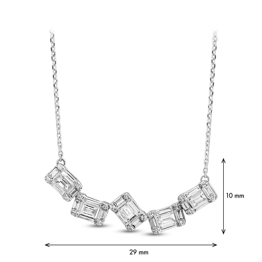 Baguette Diamond Necklace
