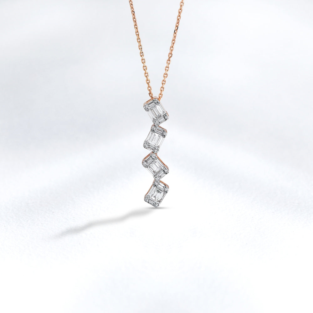 Baguette Diamond Necklace