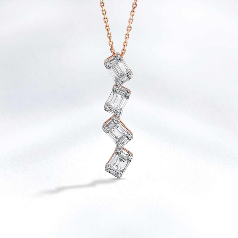 Baguette Diamond Necklace