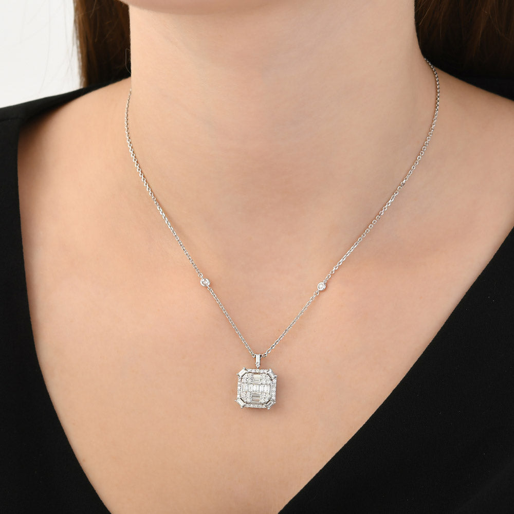 Baguette Diamond Necklace