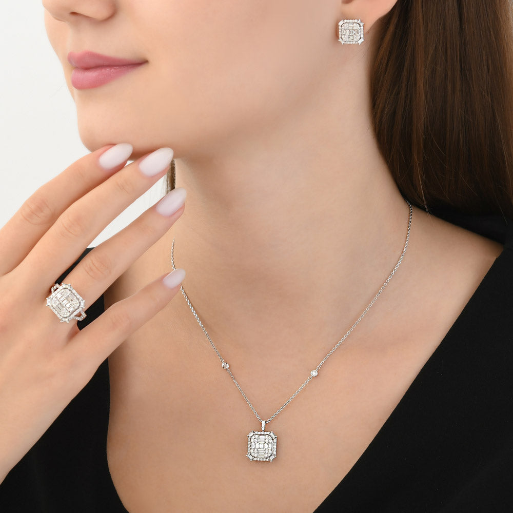 Baguette Diamond Necklace